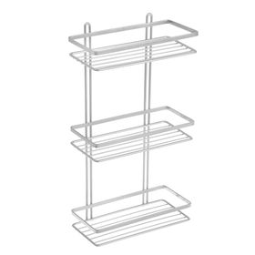 

Полка прямоугольная 3-х ярусная Modern, 24,5×12×46 см, цвет хром