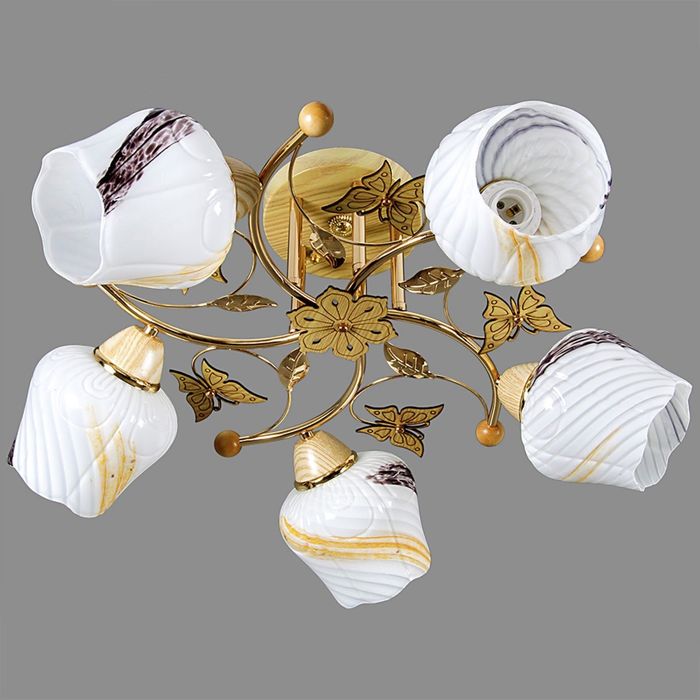 Люстра 2336LM/5 "Бабочки" 5 ламп 220V 15W E27 МИКС