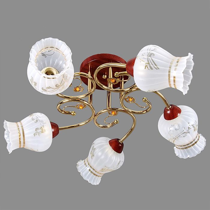 Люстра еврокаркас 6324/5 "Гербарий" 5 ламп МИКС