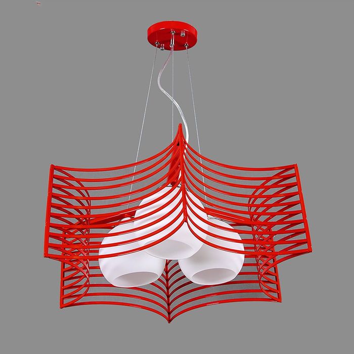 Люстра подвес 8163/3 "Аланд" 3 лампы 220V 15W E27 красный