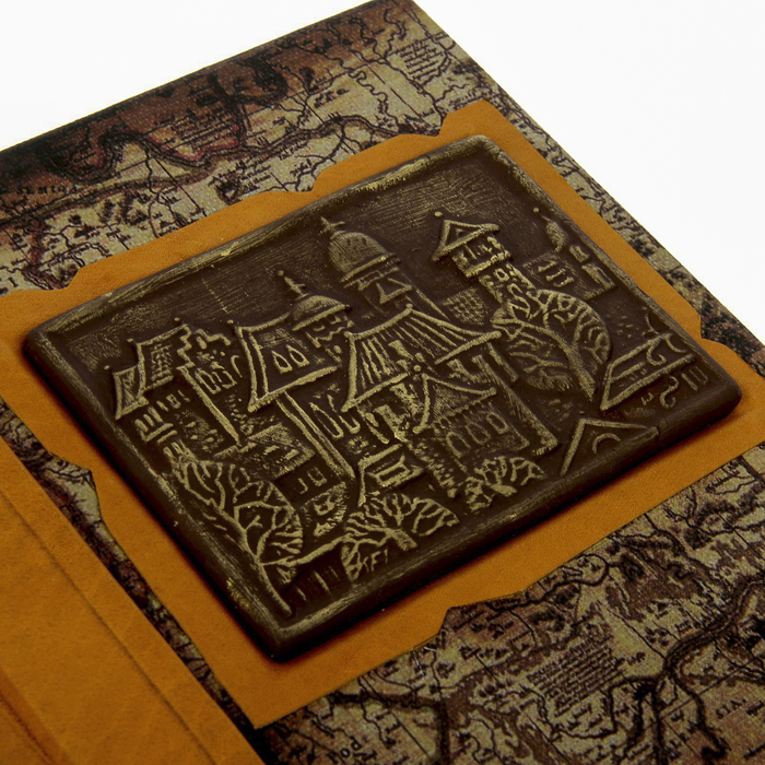 Фотоальбом малый 20 магн. листов "Средневековье-2" (нат. кожа) с худож.вставкой 16,5х21 см