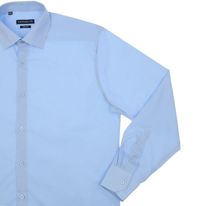 Сорочка приталенная мужская, р. 46, об. шеи 39, рост 170-176, цвет голубой RDF0305_FAV