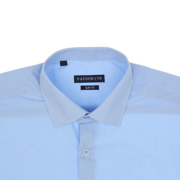 Сорочка приталенная мужская, р. 52, об. шеи 42, рост 170-176, цвет голубой RDF0305_FAV