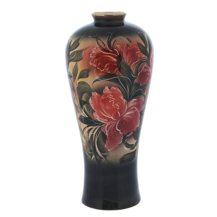 Ваза "Сакура" цветы, черный