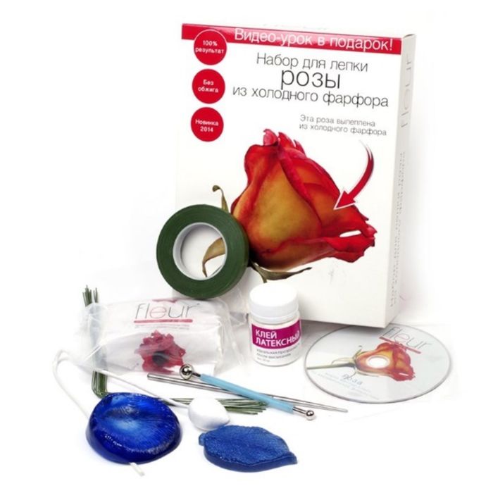 Набор для лепки из холодного фарфора "Роза"