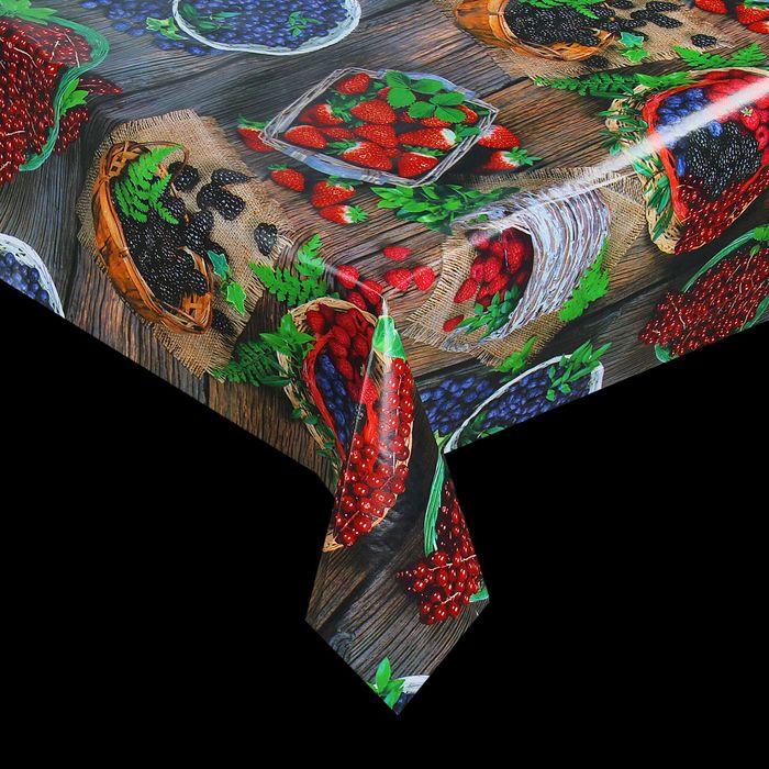 Клеенка столовая на нетканой основе, ширина 137 см, толщина 0,07 мм, рулон 20 м