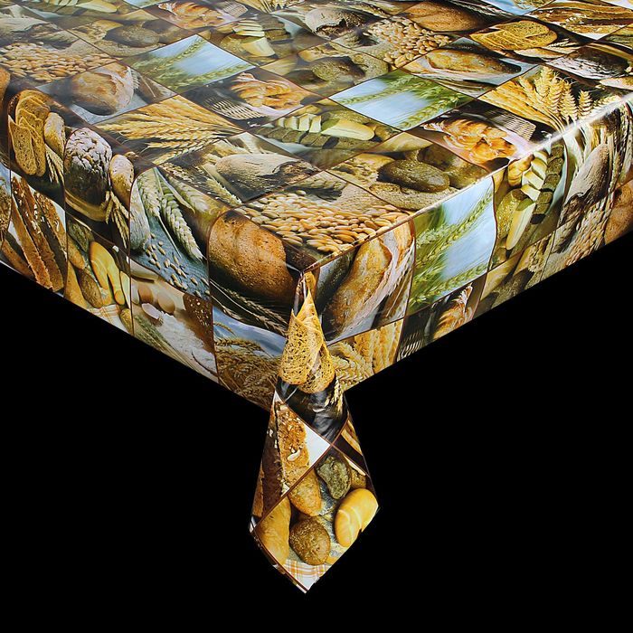 Клеенка столовая на нетканой основе, ширина 137 см, толщина 0,07 мм, рулон 20 м