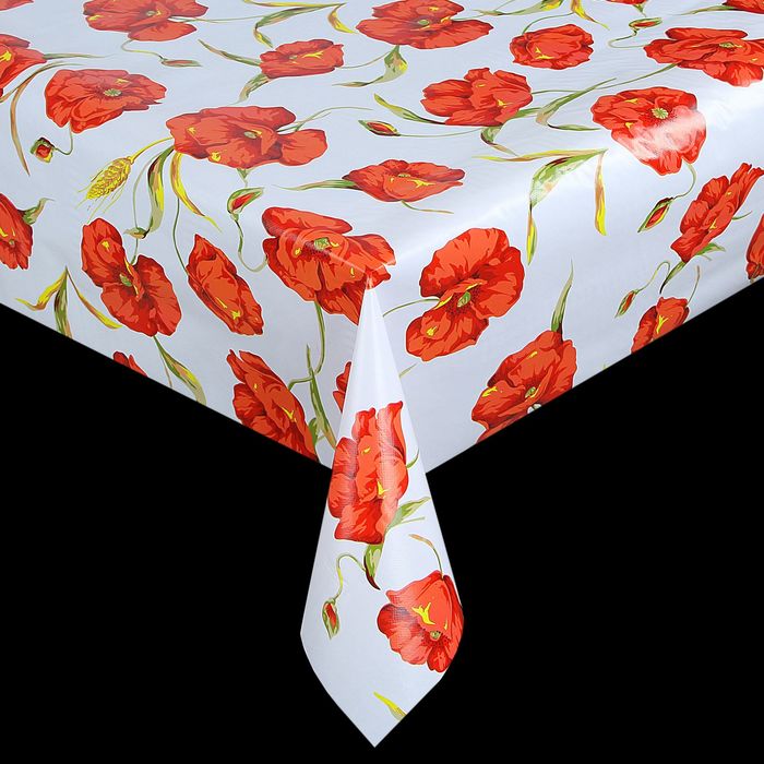 Клеенка столовая на нетканой основе, ширина 137 см, толщина 0,07 мм, рулон 20 м