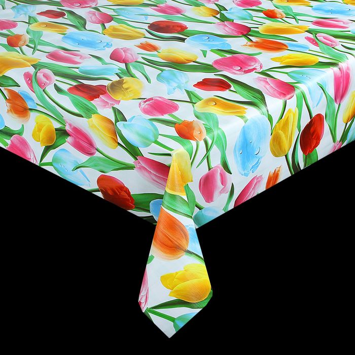 Клеенка ПВХ, ширина 137 см, толщина 0,16 мм, двухсторонняя, рулон 20 м