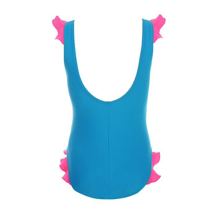 Купальник слитный с рюшами, размер 32, цвет микс