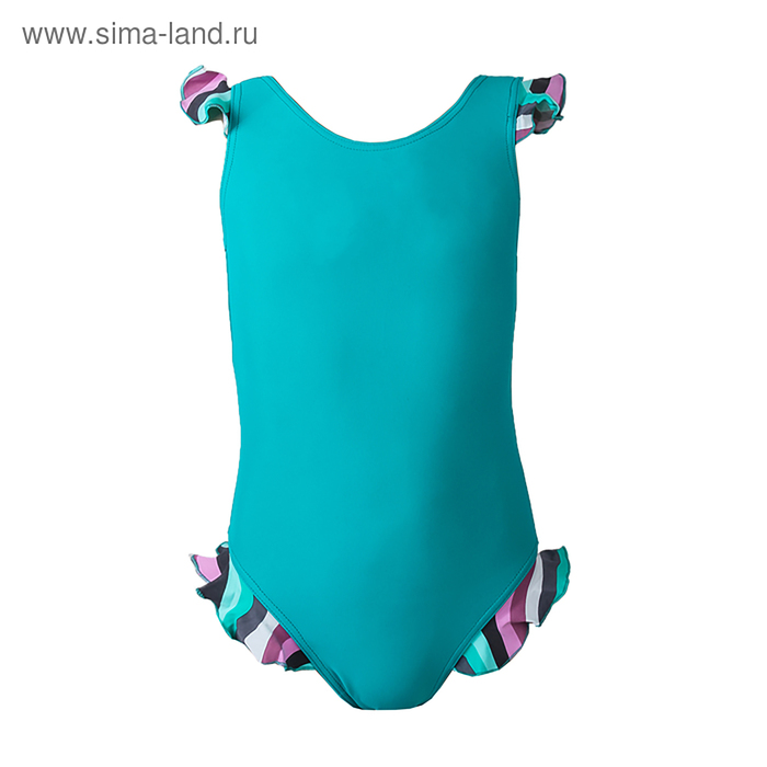 Купальник слитный с рюшами, размер 32, цвет микс