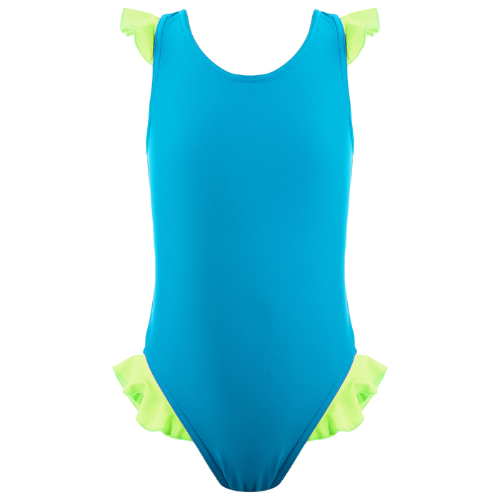 Купальник слитный с рюшами, размер 32, цвет микс