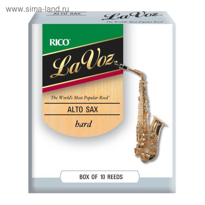 цена Трости для саксофона альт Rico RJC10HD La Voz (Hard), 10шт