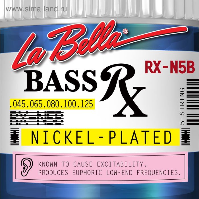 

Комплект струн для бас-гитары La Bella RX-N5B RX – Nickel, никелированные, 45-125