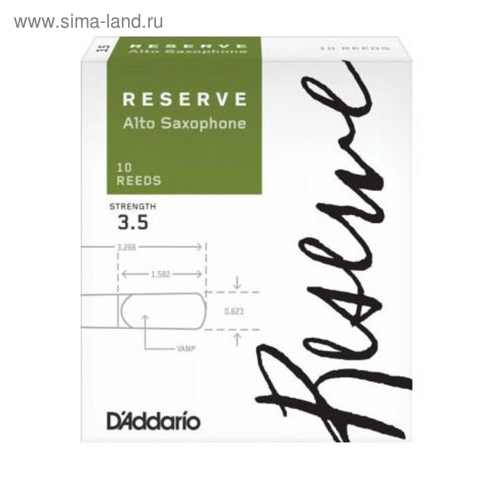 фото Трости для саксофона альт rico djr1035 reserve размер 3.5, 10шт rico by d'addario