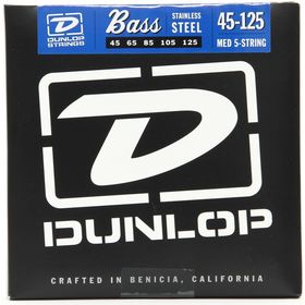 

Комплект струн для бас-гитары Dunlop DBS45125, нерж.сталь, Medium, 45-125