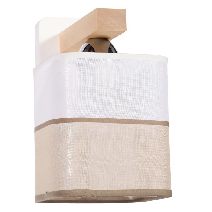 Бра "Эмма" 1хЕ27х60Вт белый и натуральный