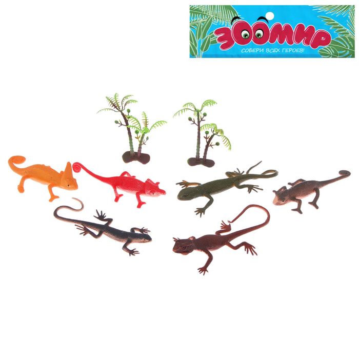Набор животных "Ящерицы", 6 фигурок с аксессуарами