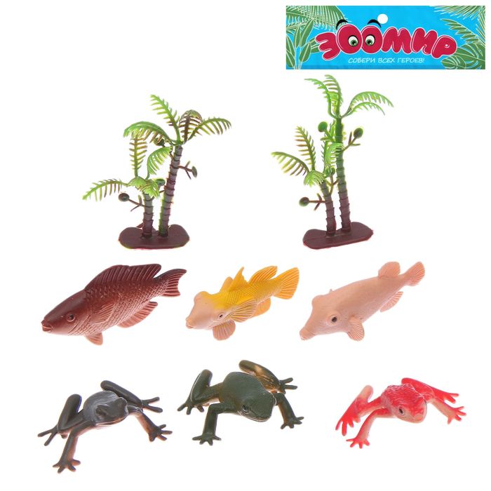 Набор животных "Водные обитатели", 6 фигурок с аксессуарами