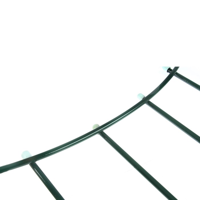 Ограждение декоративное, 74 х 425 см, 5 секций, металл, зелёное, «Горизонталь»