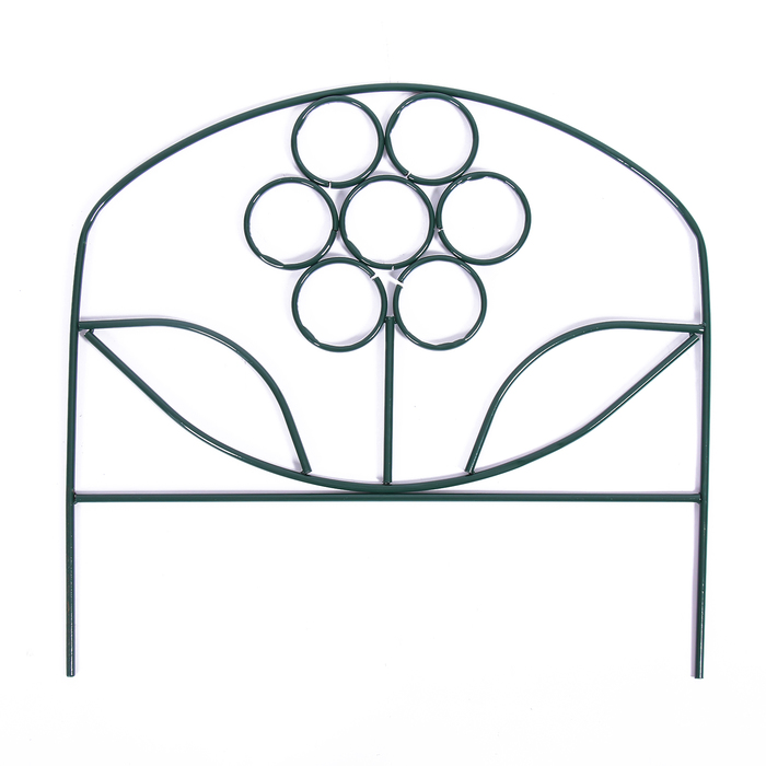 Ограждение декоративное, 70 х 370 см, 5 секций, металл, «Ромашка»