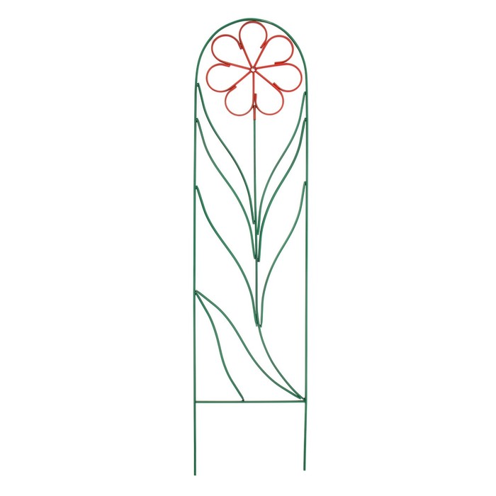 Шпалера, 194 х 47 х 1 см, металл, зелёная, «Ромашка»