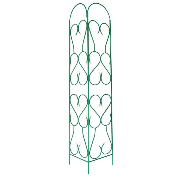 Шпалера угловая, 180 х 35 х 35 см, металл, зелёная