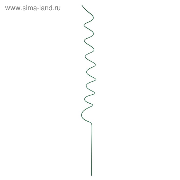 фото Кустодержатель для цветов, d = 6 см, h = 80 см, металл, зелёный, «спираль»