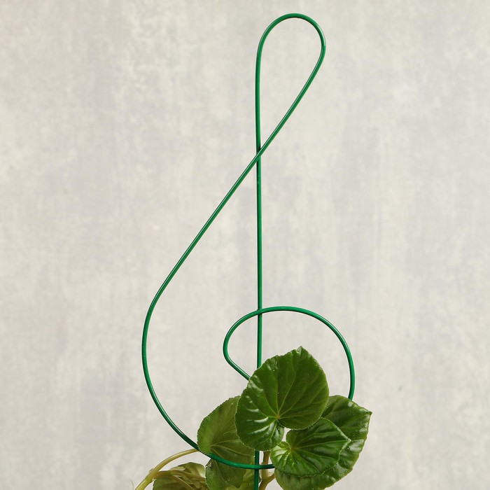 Шпалера, 47 × 11 × 0.3 см, металл, зелёная, «Скрипичный ключ»