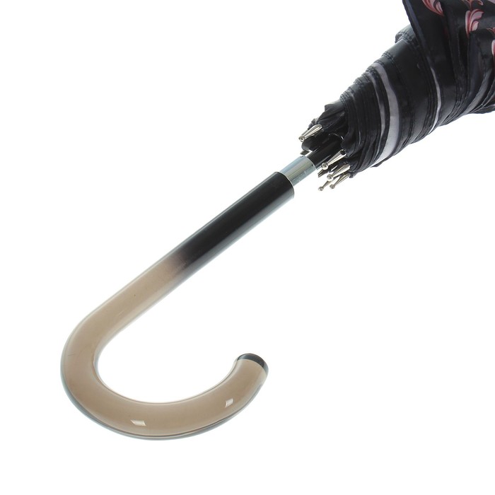 Зонт-трость "Фиолетовый узор", полуавтоматический, R=54см