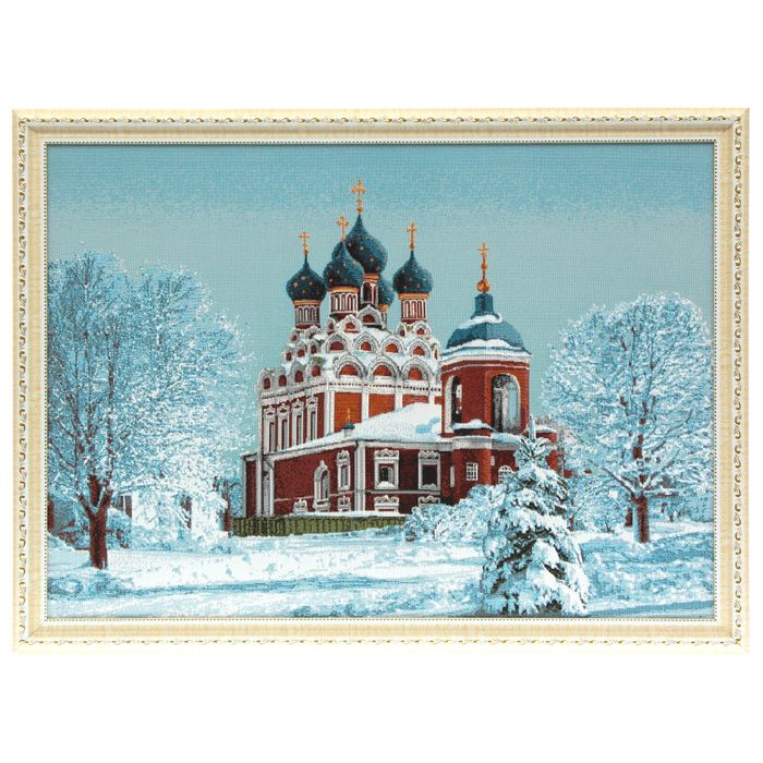 Гобеленовая картина "Тихвинский храм"