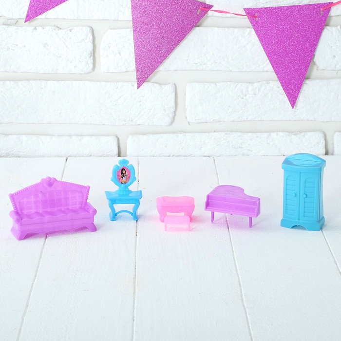 Мебель для кукол, 6 предметов