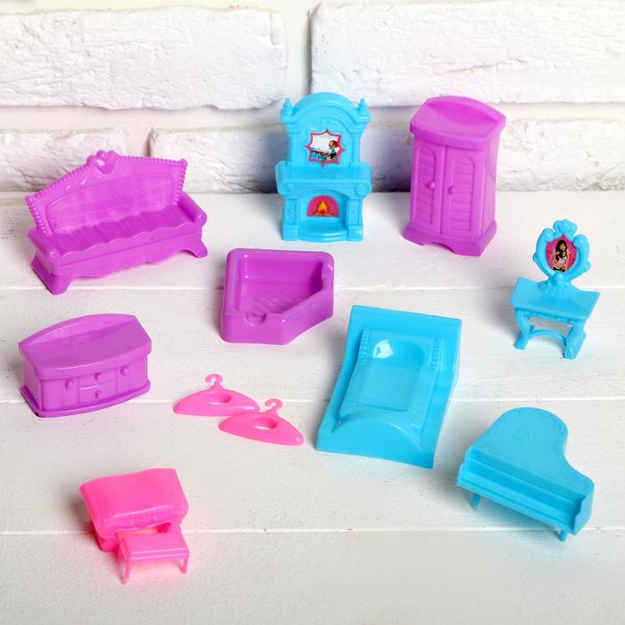 Мебель для кукол "Уют", 12 предметов