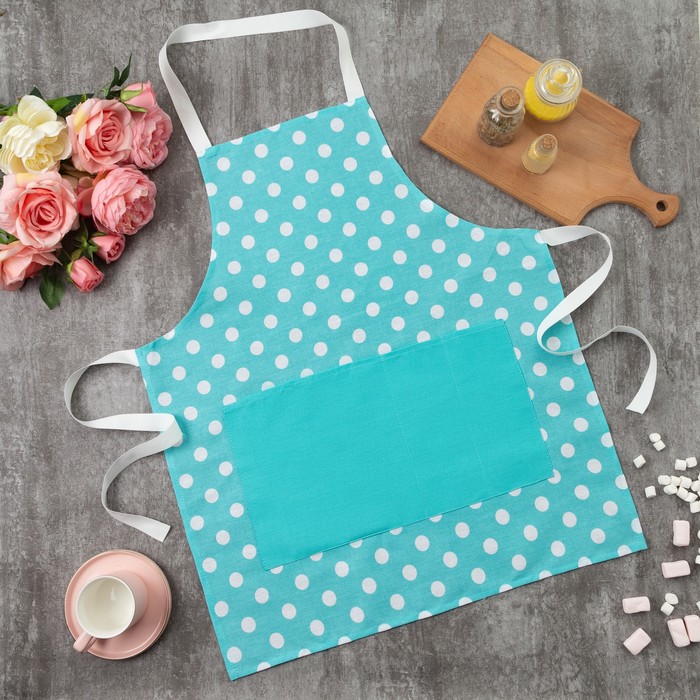 Фартук "Этель" Мятная карамель (вид 2), 100% хл, рогожка, 165 г/м2