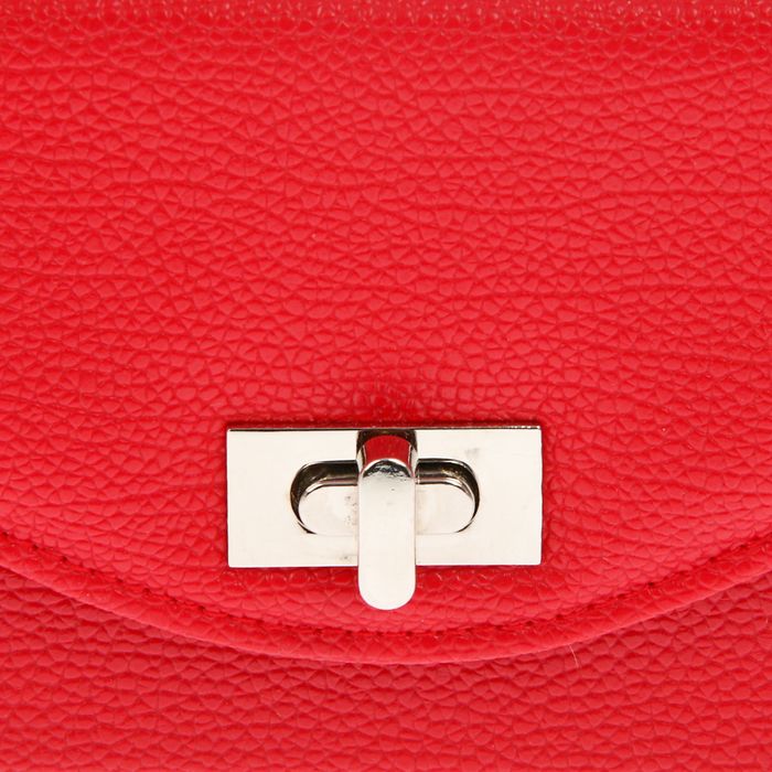 Шкатулка кожзам под часы 2 отделения и бижутерию "Страсть" красная 9,5х23х17,5 см