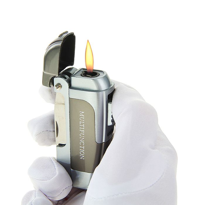 Зажигалка газ 4в1 (нож, штопор, открывашка) 3*7см