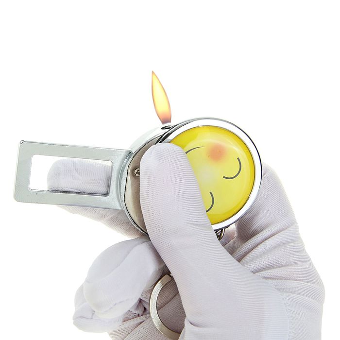 Зажигалка газ с открывашкой Смайл микс 4*7,5см