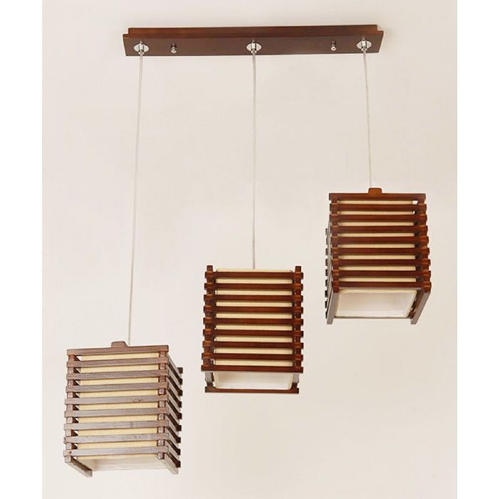 Люстра подвес "Белиз" 3 лампы 60W E27 шоколад h=90 см