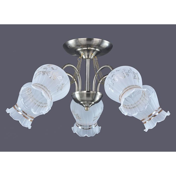 Люстра классика "Гармония" 5 ламп 60W E14 античная бронза 56,5х25,5 см