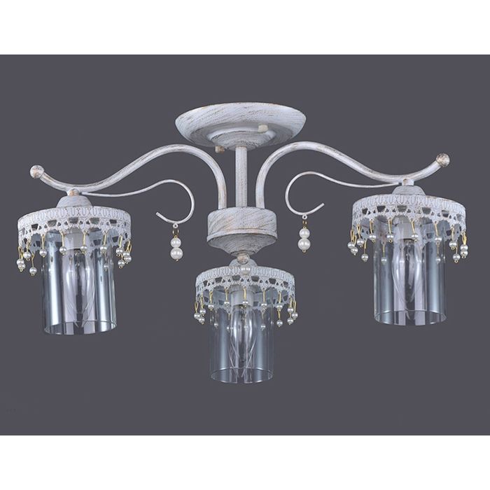 Люстра "Гермиона" 3 лампы 60W E14 белый 54,5х27 см