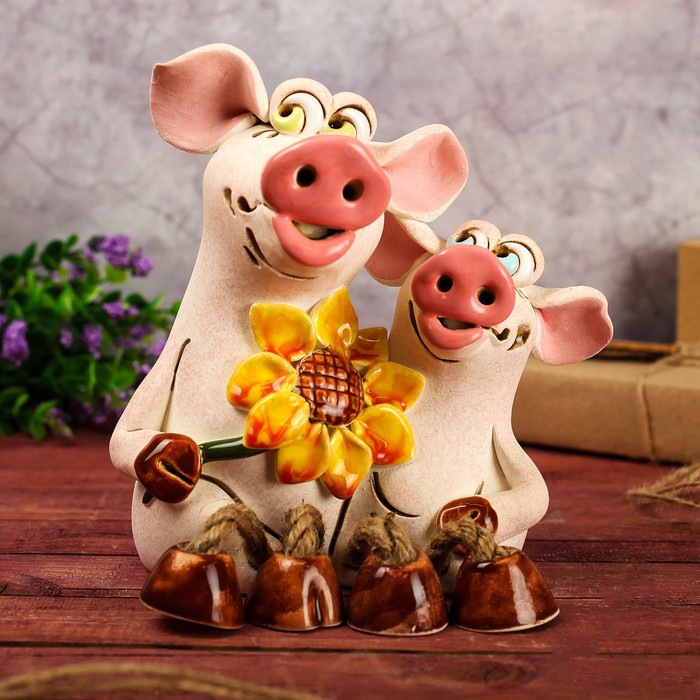 Копилка "Парочка свинок №2"