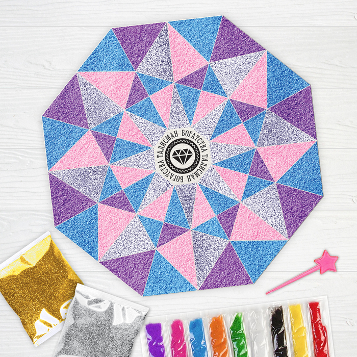 Фреска-талисман "Богатство" + блёстки