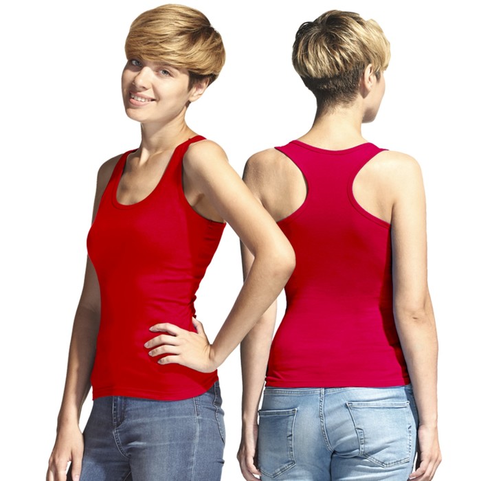 Майка женская StanFitness, размер 44, цвет красный 180 г/м