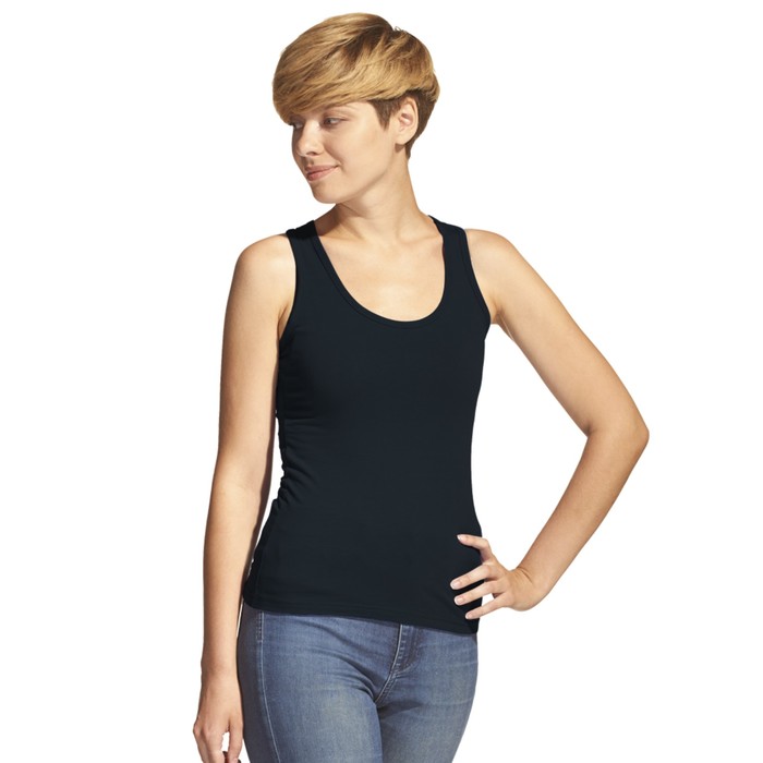 Майка женская StanFitness, размер 48, цвет чёрный 180 г/м