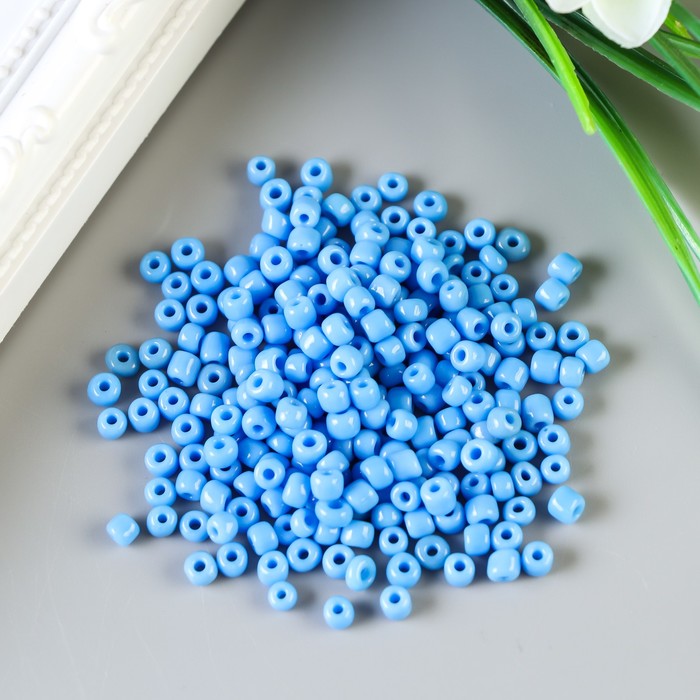 Бисер круглый 6/0 "Синий" 20 гр