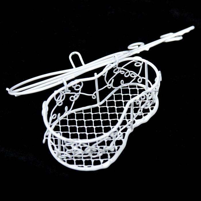 Сувенир металл "Гитара" белый 4,5х12х3 см