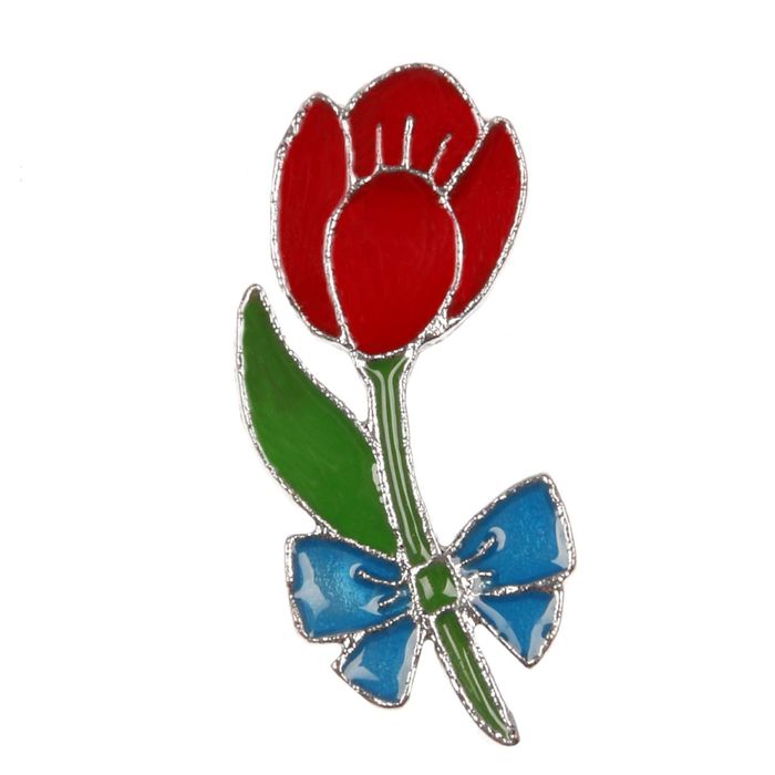 Открытка со значком "С 8 Марта"