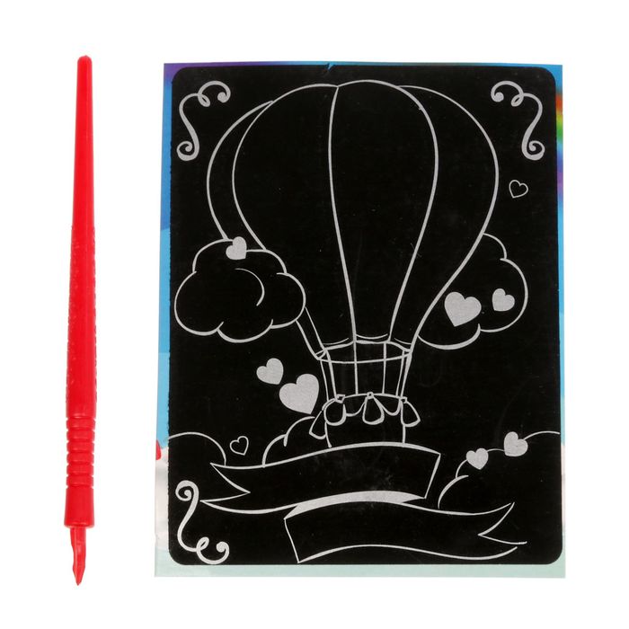 Открытка с цветами и гравюрой "С днём рождения"