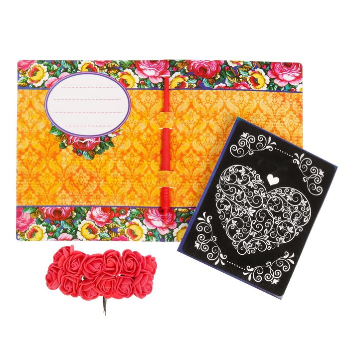 Открытка с цветами и гравюрой "Любимой бабушке"