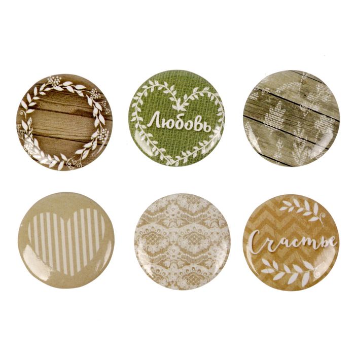 Набор топсов (фишек) для скрапбукинга "Rustic Wedding"